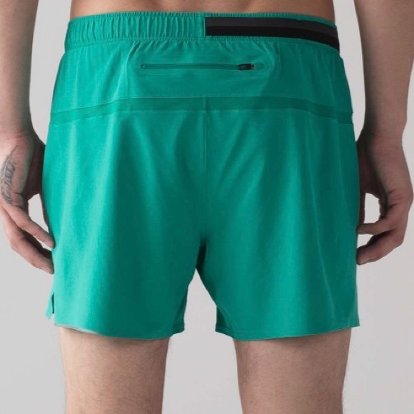 LULULEMON Surge Shorts 5” Viridian Green Men’s Short L - Picture 2 of 16